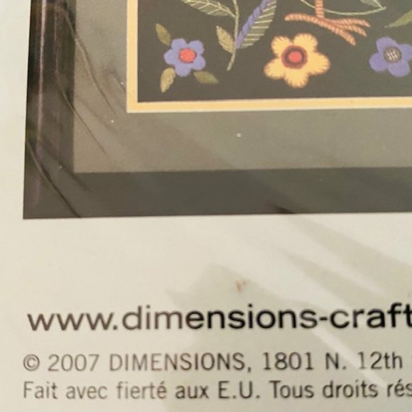 Dimensions Rooster on Black Crewel Embroidery Kit - 11" x 14" - New - Picture 5 of 5